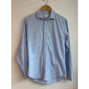 Sandro Men’s French Blue Button Up Shirt Medium Clean Minimal Classic